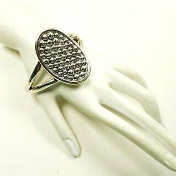 LAGOS NWT Gorgeous Caviar Sterling Silver Hinged Bracelet Size M - Picture 9 of 11